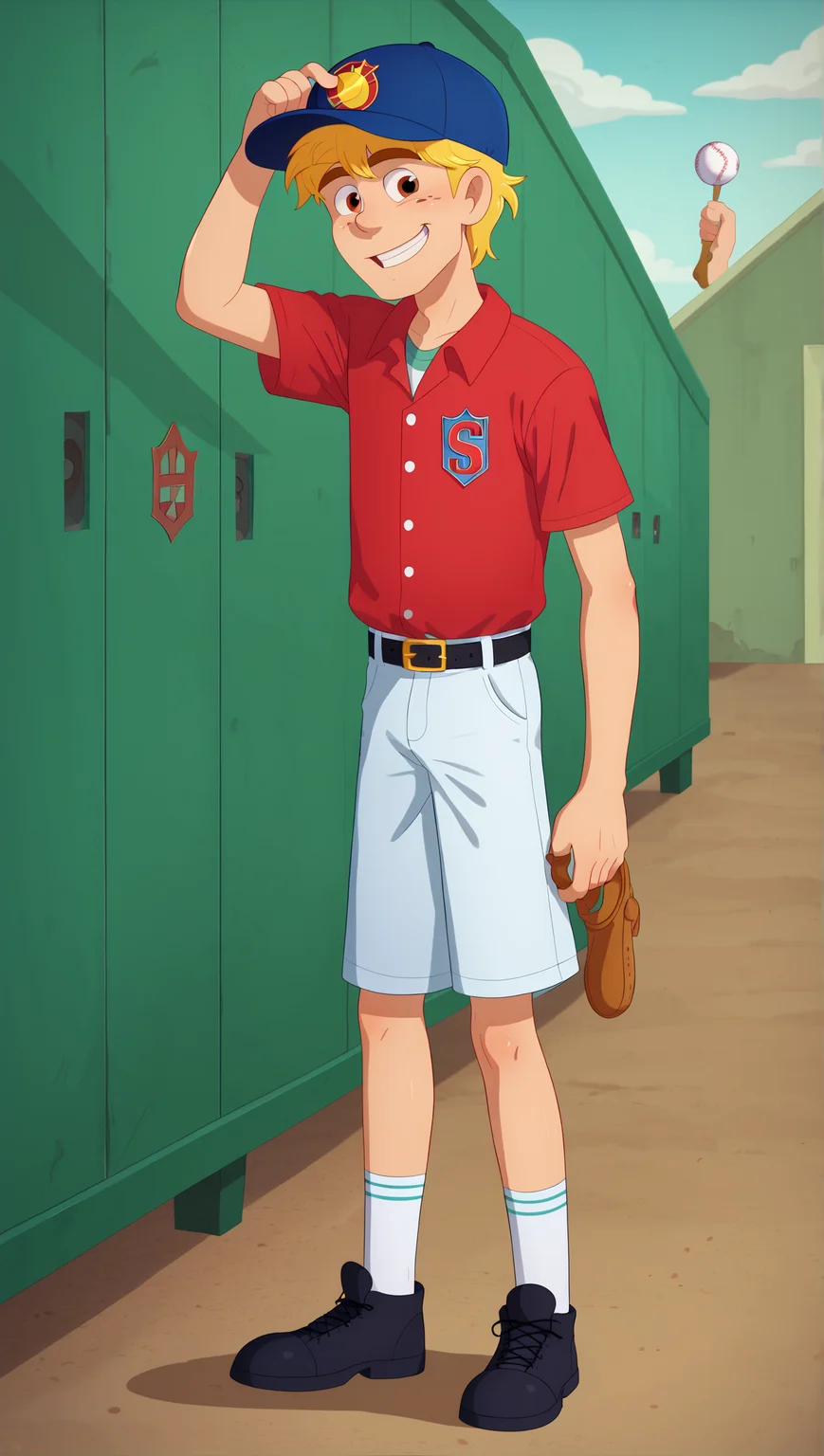 ((score_9)), score_8_up, score_7_up, ((masterpiece)), ((high quality)), zPDXL3, BREAK
Padoga style, 1boy, baseball hat, smiling<lora:Padoga_style:1>