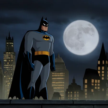 Hyperrealistic art of <lora:Batman:1.4>
Batman a batman animated scene with a full moon in the background In Gotham City Universe, Extremely high-resolution details, photographic, realism pushed to extreme, fine texture, incredibly lifelike