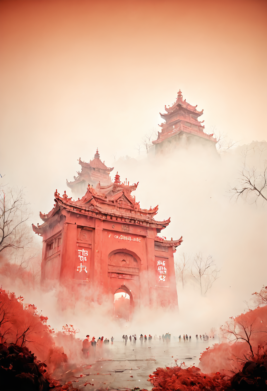 score_9,score_8_up,score_7_up,8k,,ruanyi0695,red sky,fog,red theme,<lora:0695 gate of hell_v1_pony:1>