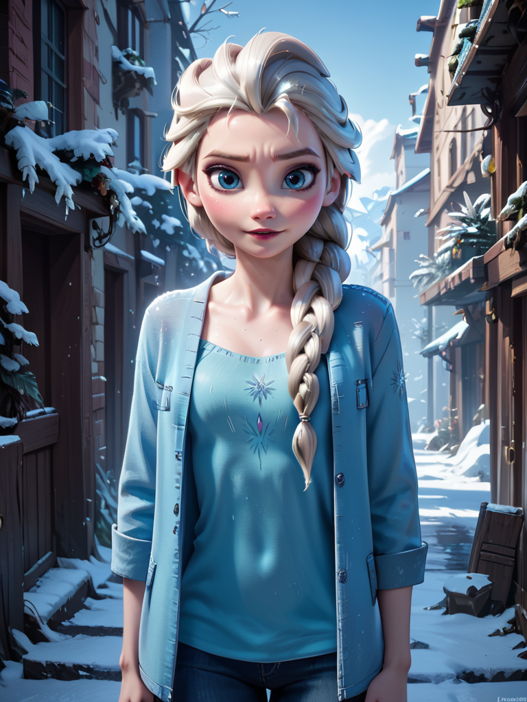 score_9, score_8_up, score_7_up, 1girl, solo, looking at the viewer,
elsa in casual outfit
 <lora:princess_rc_pony_v2:0.8>