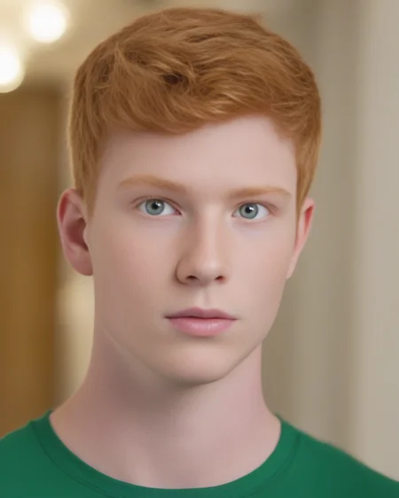 front view shot,
man, short hair, natural green eyes,
ginger hair, ginger eyebrows, forehead,
red tshirt,
Christmas decoration, christmas
<lora:detailedeyebrows_v0_5:0.8>