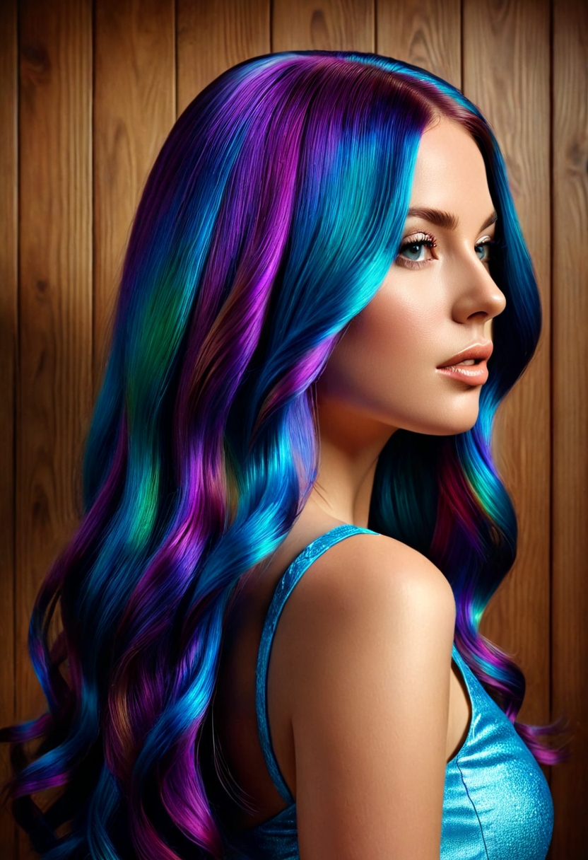 woman with pamflpflp hair, wooden background,photo realistic,highly detailed,masterpiece,high quality