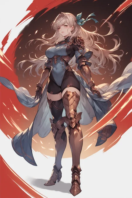 score_9, score_8_up, score_7_up, , rating_general, 1girl , bodysuit, long hair ribbon, , mechnical bracer, thighhighs, mechanical thigh boots,   dynamic angle , source_anime, <lora:GBFSplashArtXLPDv2:1>, gbsa, splash art, mature female,
