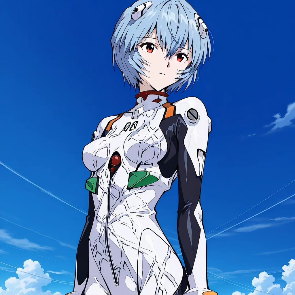 masterpiece,best quality,amazing quality,1girl,ayanami rei,neon genesis evangelion,anime screencap,bodysuit,headgear,plugsuit,white bodysuit,<lora:invasion_veins_ill_v31:1.2>,veins,