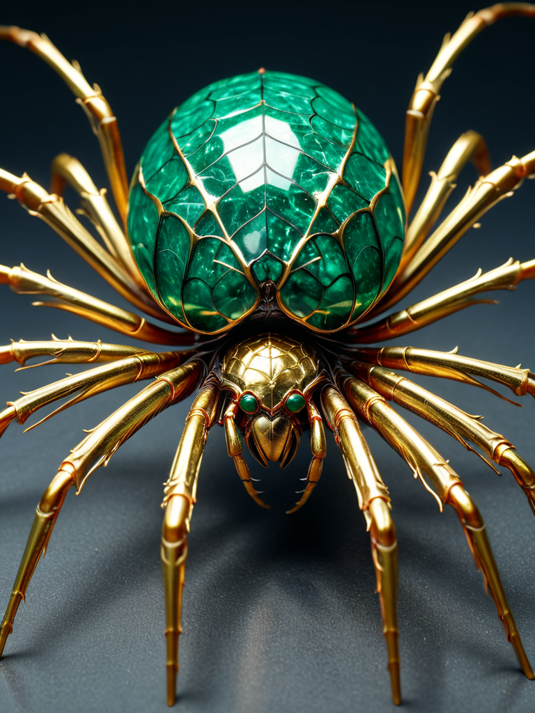 (best quality, absurdres, masterpiece), high quality, photo realistic, 4k, Fantastic lighting. Detailed shadows, vivid colors, ultra-sharp, 8k , intricate details, A monstrous hybrid of human and spider, its limbs both organic and metallic, fused in grotesque symmetry. made of jade , 
 <lora:Obsidian_Jade_Style:0.7> <lora:moreToppingsCaptioned-SDXL:0.6>