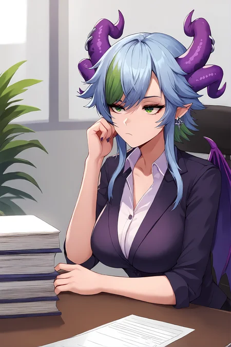 score_9,
score_9,
<lora:froot_v1_pruned:1>, lichvtuber,
office lady, desk, bored, arm support,
high resolution, Masterpiece,
high resolution, Masterpiece,
uncensored, rating_explicit,