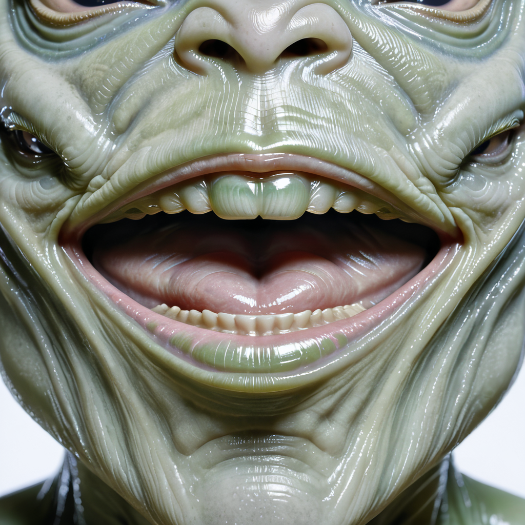 D mouth, alien <lora:Everly_Heights_Talk_Mouth_XL:1> , lower face