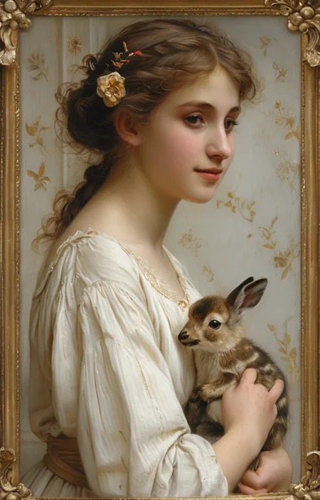 masterpiece,best quality,<lora:tbh202-sdxl:0.9>,illustration,style of william bouguereau animals