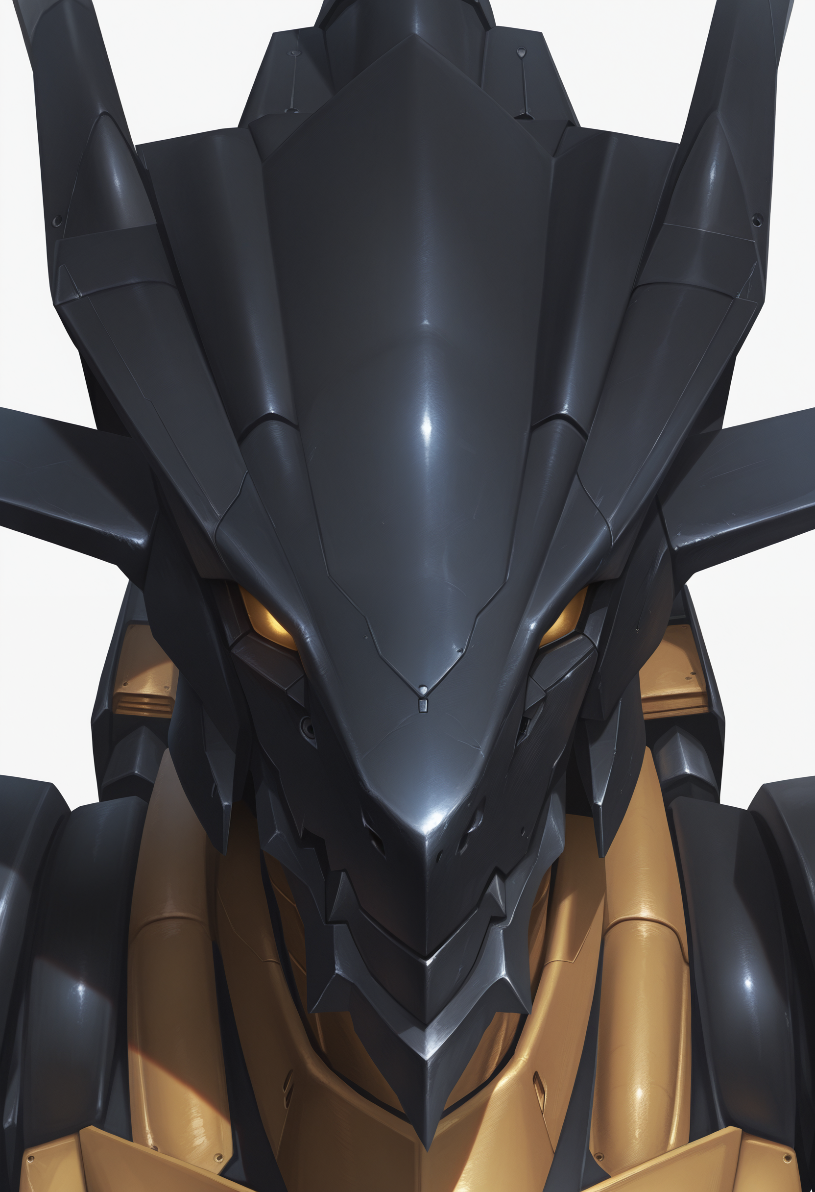 best quality, newest, absurdres, highres, (masterwork, masterpiece, best quality, hyper-detailed :1.3), 

1boy, solo,


b4h4_ff7, dragon, mecha, black skin, yellow sclera, no pupils, looking at viewer, close up,

