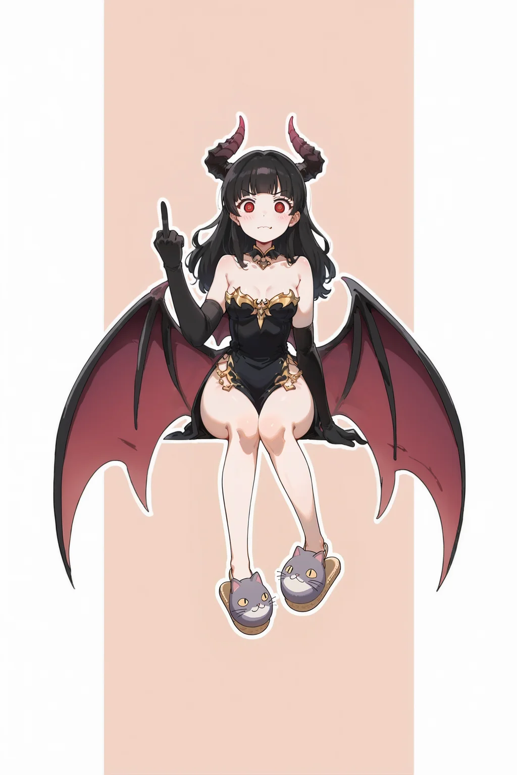 (score_9,score_8_up,score_7_up),
BREAK
1girl,strapless,wearing slippers,cat face slippers,<lora:touhou_tgm:0.85>,barefoot,