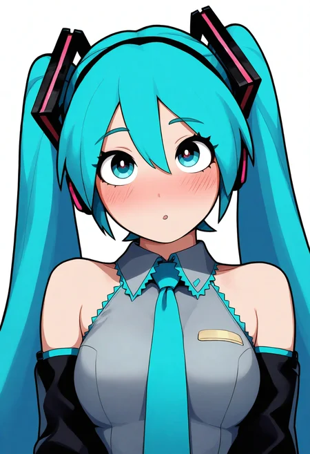 high definition, amazing quality, very aesthetic, best quality, masterpiece, highres,
<lora:dantheshive_style_NoobAI_v2:1> dantheshive, 1girl, solo, hatsune miku, looking at viewer, upper body,