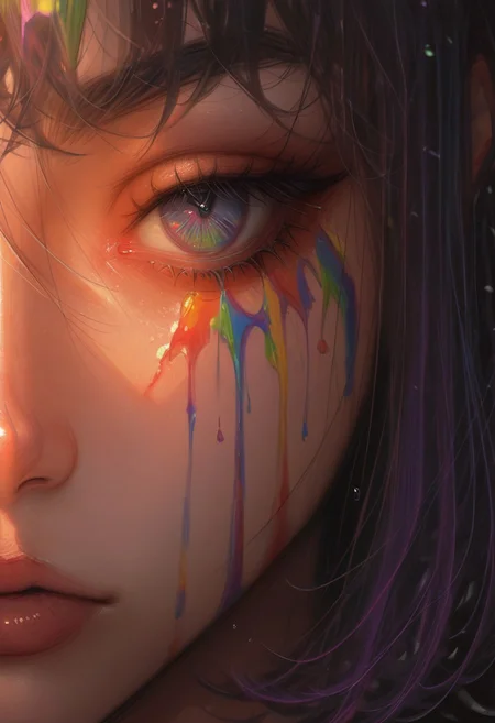 artist:moriimee, gwzs, detailed drawing, jsyu_style, 2025. 03,
1girl, rainbow paint, a girl made entirely out of rainbow paint, entirely paint, all ranbow paint, hdr, (intricate details, hyperdetailed:1.15), gorgeous lighting, rainbow, paint splatter, splashes, very rainbow, very colorful, neon, paint drops, rainbow paint background, colorful background