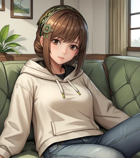 score_9, score_8_up, score_7_up, score_6_up, score_5_up, score_4_up, BREAK source_anime,
1girl, solo, <lora:BaoSanniangDW9:0.9>, Bao Sanniang, brown eyes, brown hair, medium hair, hair ornament, medium breasts,
hoodie, jeans, , inside living room, indoors, sofa, window, table, tv, looking at viewer,
on back
upper body, portrait
miyuki_\(miyuki0529\),