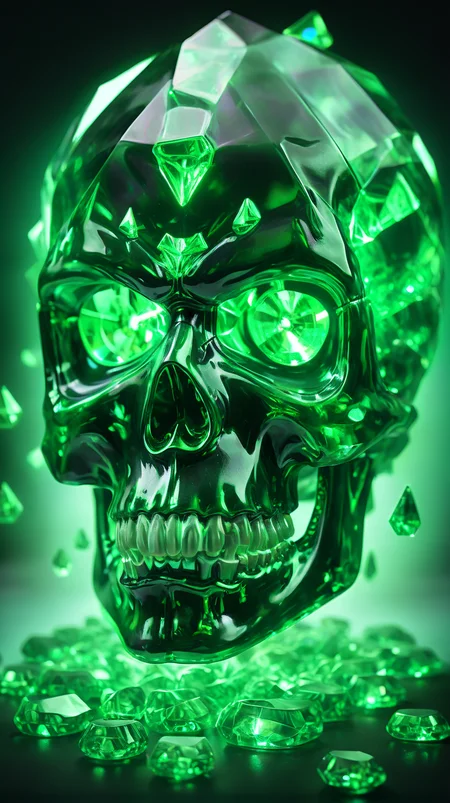 greengemix skull light effects<lora:greengemix:0.8>