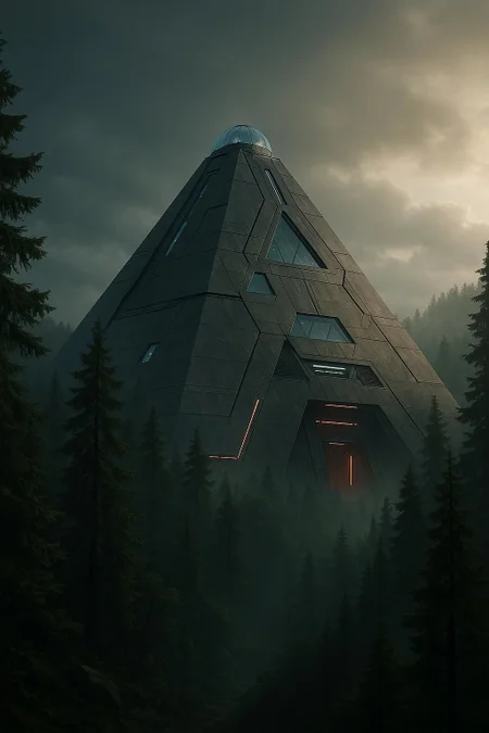 ;;; Pyramid Sentinel - UE5 Environment
(define pyramid-fortress
  '((render
     (engine unreal-engine-5.4)
     (features
      (nanite virtualized-geometry)
      (lumen global-illumination)
      (world-partition enabled)
      (vsm virtual-shadow-maps))
     (quality cinematic-epic))
    
    (structure
     (form pyramid-monolithic)
     (materials
      (base dark-stone-pbr)
      (finish smooth-reflective)
      (panels strategic-glass-insets)
      (apex transparent-dome-reinforced))
     (details
      (edges sharp-precise)
      (tech sensor-arrays-integrated)
      (lighting led-strips-pulsing)))
    
    (environment
     (terrain forested-hillside)
     (foliage
      (type dense-forest-megascans)
      (lod nanite-trees)
      (wind speedtree-simulation))
     (atmosphere
      (fog exponential-height)
      (lighting dynamic-tod)))
    
    (lighting
     (sun directional-moveable)
     (gi lumen-realtime)
     (reflections lumen-reflections)
     (emissive tech-accents-glow))
    
    (camera
     (type cine-camera-actor)
     (lens 24mm-anamorphic)
     (post
      (bloom subtle-tech)
      (grade mysterious-cinematic)))
    
    (mood
     (theme hidden-threat-defense)
     (style ancient-meets-future)
     (atmosphere powerful-mysterious))))
