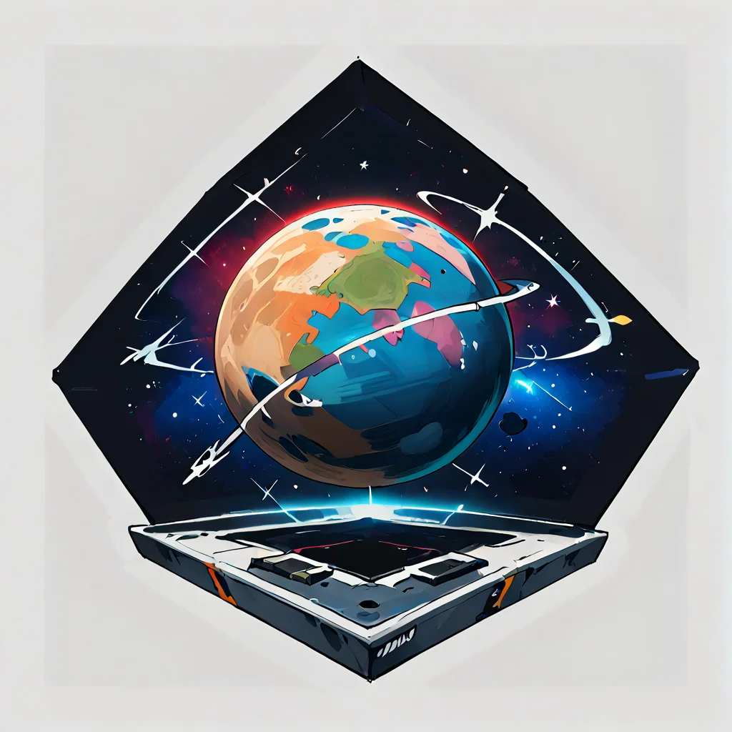 hx, outer space, stars, the Earth <lora:hexagon_composition_pony_06:0.8>