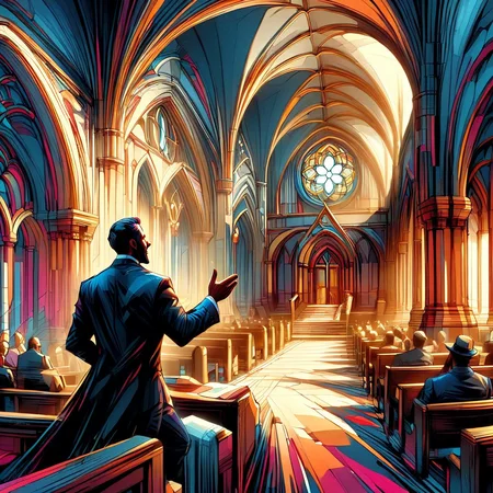 InkBlast, a preacher at church