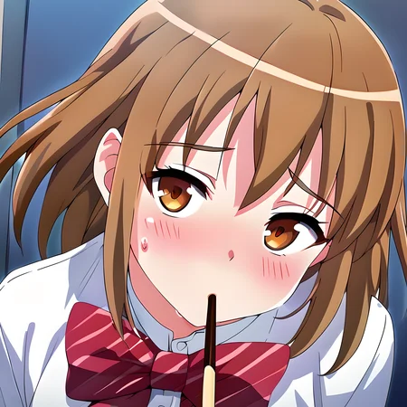 <lora:pony_xl_amane:0.8>,amane,score_9,score_8_up,score_7_up,source_anime,1girl,girl and viewer hold a pocky,i'm going to get to pocky,(face close-up:1.2),front view,looking_at_viewer,blush,embarrass,pocky's beyond the screen,i'm impatient,moisten eyes,sweat,leaning_forward,