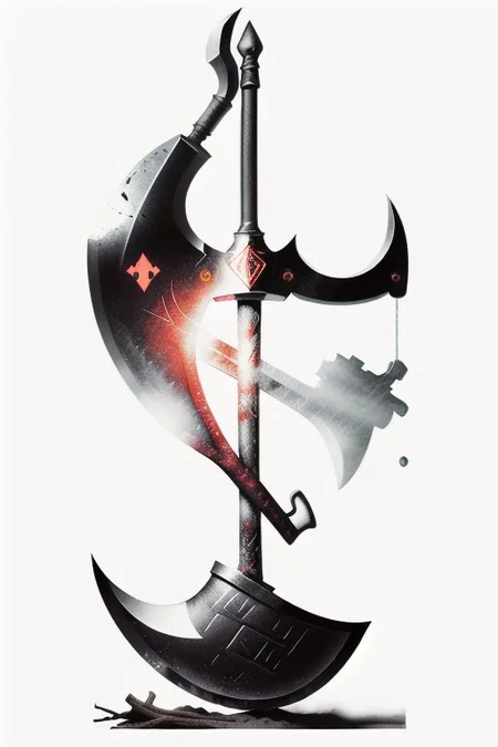 White background, shovel,
"Masterpiece, highest quality, (Shovel-Axe hybrid:1.3) with (glowing runes:1.2) etched on the blades, intricate design, (dark wood handle:1.1), rare magical weapon, detailed craftsmanship, (eerie aura:1.2), professional photography, by Annie Leibovitz, soft lighting, high contrast, vivid colors, (graveyard background:1.0), misty atmosphere, enchanting glow."