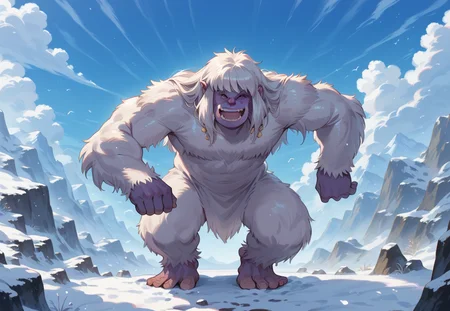 score_9, score_8_up, score_7_up, best quality, masterpiece, source_anime, zPDXL3, BREAK
<lora:umaro_FF6_PONYXL:1>monster , umaro, yeti_(creature) ,  smile, happy,