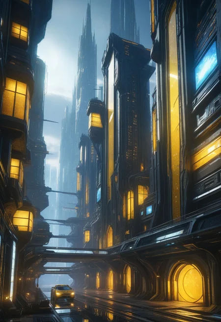Midnighty, small colorful scifi future city,
score_9, score_8_up, score_7_up, score_6_up, score_5_up, score_4_up, UHD, 8K, masterpiece, detailed, ultra_high_resolution, lots of detail, OverallDetailXL, detailxl, Sci-fi Environments, epiCPhotoGasm-colorfulPhoto, blackswan, stained glass, ultimate, magical lighting, broken glass, mirror, yellow crystals,