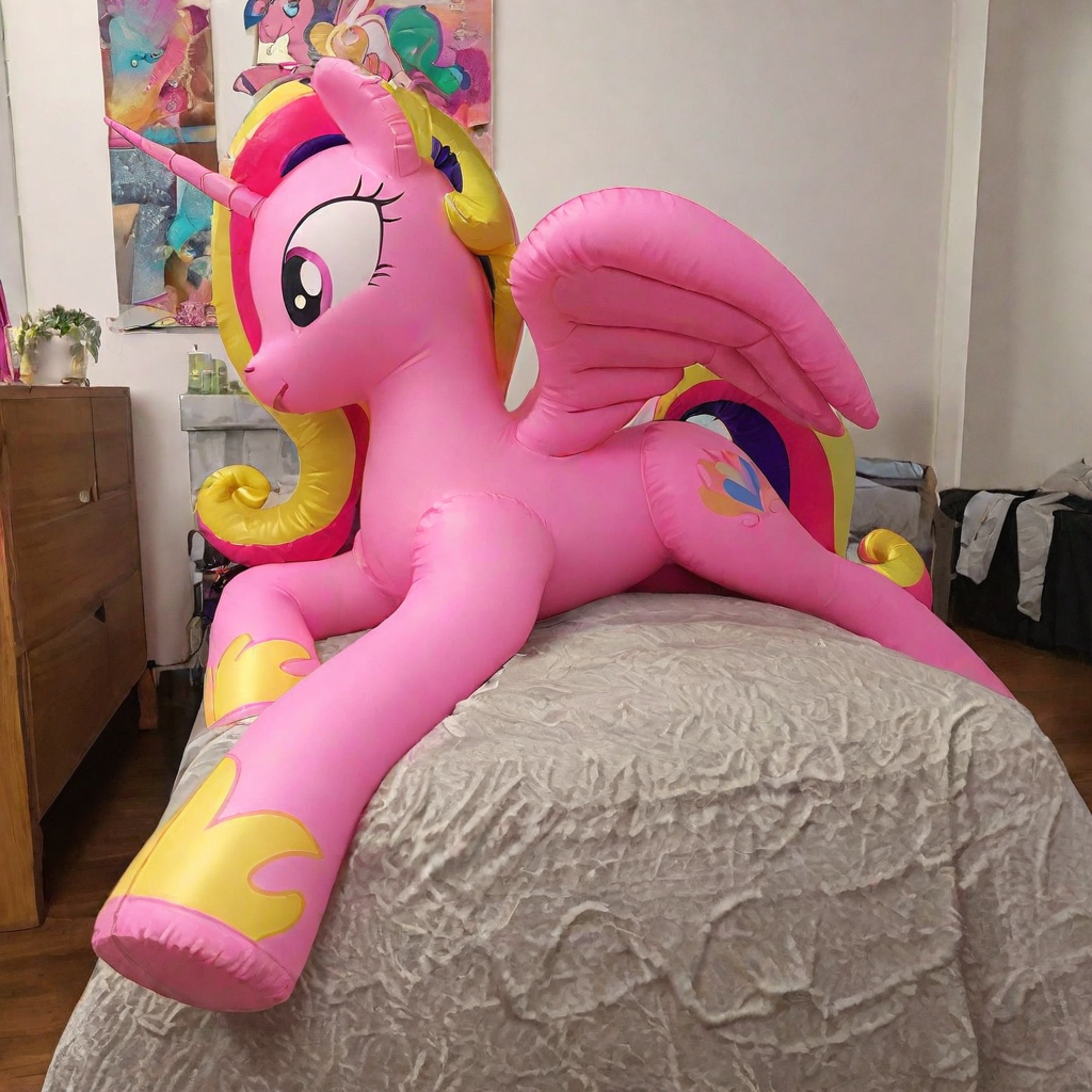 hongyitoy lying Princess Cadance dirlpinf, bedroom, pegasus pony, feral, irl, BREAK solo, posing, BREAK, masterpiece, best quality, amazing quality
