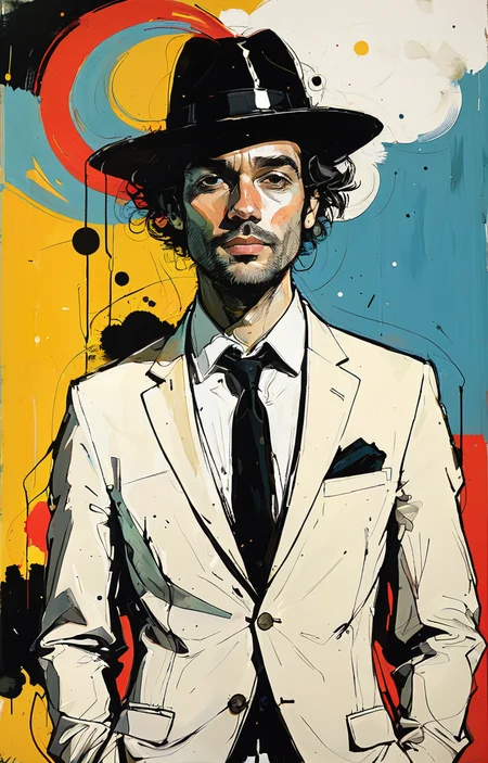 masterpiece,best quality,<lora:tbh333-sdxl:0.6>,illustration,style of Jim Mahfood portrait of noble man