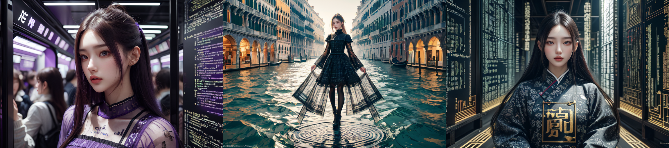 highly insanely detailed, masterpiece, top quality, best quality, highres, 4k, 8k, RAW photo, (very aesthetic, beautiful and aesthetic), 
__lazy-wildcards/subject/style-elem/code_style/prompts__, 
<lora:CodeStyle (half generic class)_564920:0.5>, 
(1girl:1.3), 1other, 
__lazy-wildcards/dataset/background__,âââ