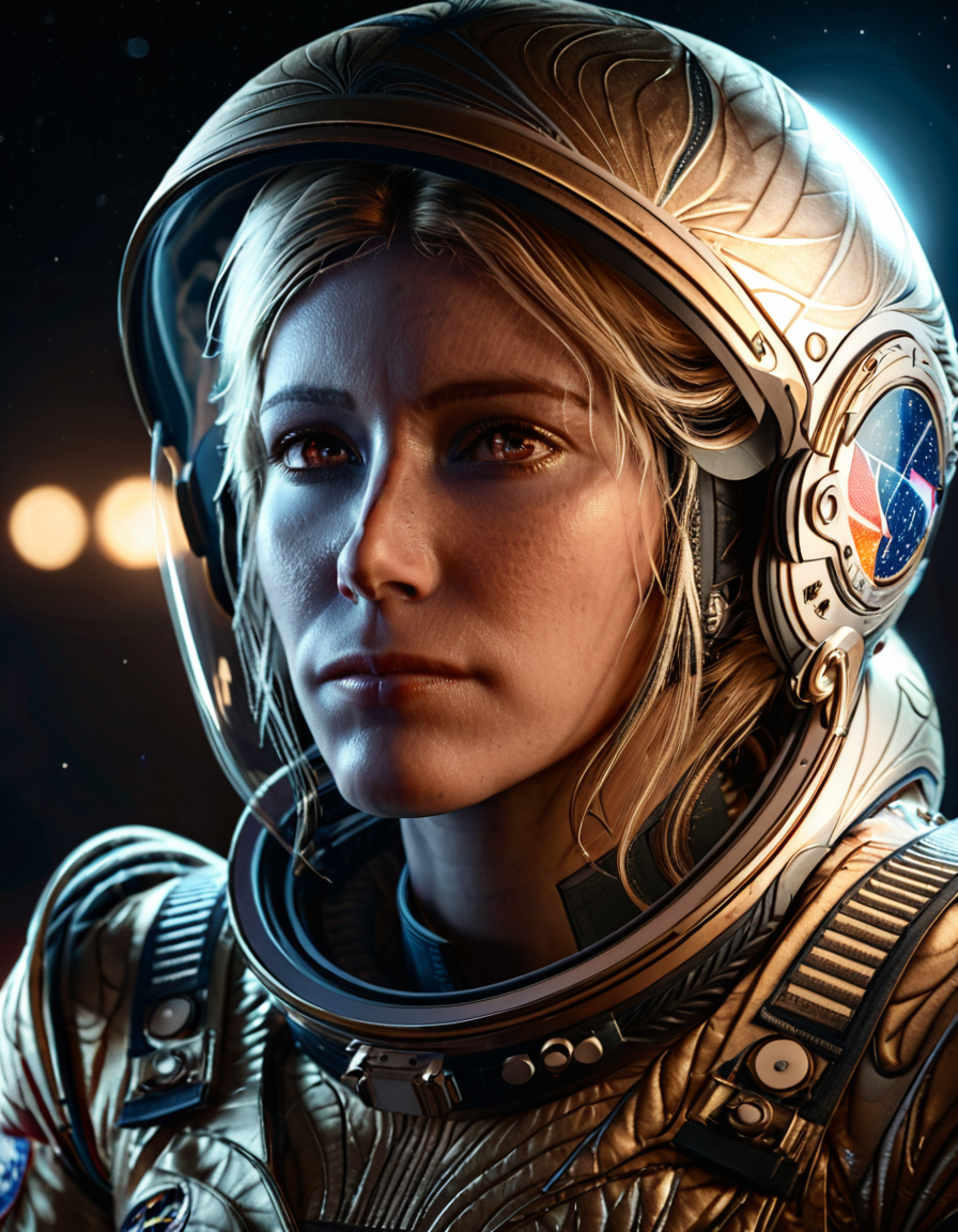 cinematic still woman, astronaut . emotional, harmonious, vignette, 4k epic detailed, shot on kodak, 35mm photo, sharp focus, high budget, cinemascope, moody, epic, gorgeous, film grain, grainy, woman, astronaut, gorgeous, amazing, elegant, intricate, highly detailed, colorful, light, strong detail, sharp focus, inspired, epic, stunning, attractive, cinematic, modern, romantic, new, flowing, color, rational, shiny, fashionable, awesome, cool, elaborate, passionate, creative, symmetry, marvelous, fancy, nice, cute, wonderful, pretty