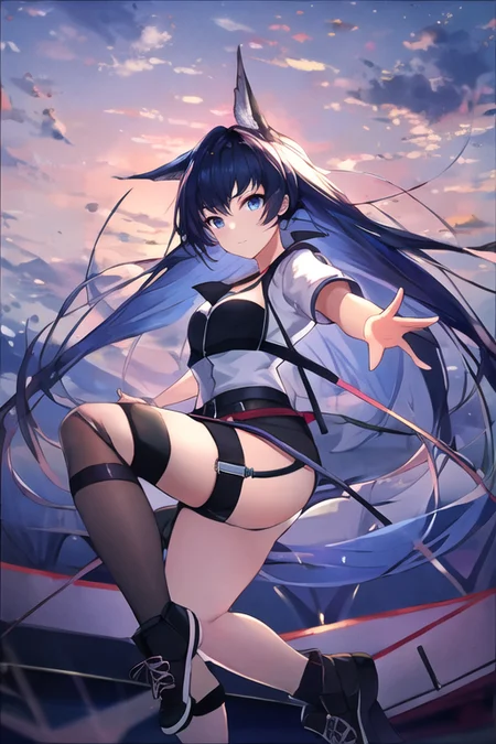 masterpiece, high quality, best quality, absurdres,1girl , dancing , looking at viewer , blaze-v1 , <lora:blaze-000014:0.9>