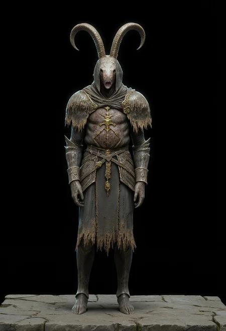 malformed hobo Miner lizardman in a roman soldier armor mixed with legionnaire attire, Toad shaped skull, elongated cobra neck, horse hoofs instead of legs
Standing on a flat ground
Set against a solid dark black color background to emphasize its unsettling unnatural form that emphasizes its silhouette. The medium is not a traditional painting or illustrative medium like watercolor or ink but rather a digital 3D rendering.
MikeFranchinastyle, bbstyle,, horror theme,, ZBClay model of a gray sculpture, zbrush, d4arks0uls, overcast lighting