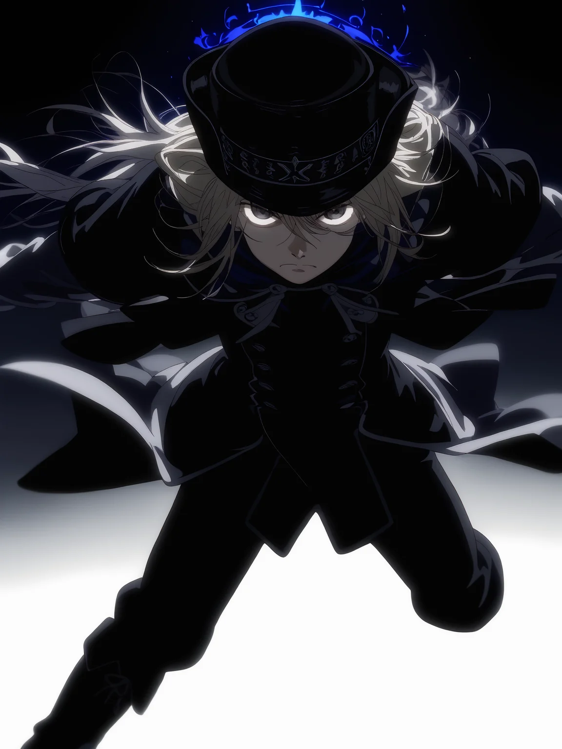 score_9,score_8_up,score_7_up,score_6_up,source_anime, shiny, shiny skin, <lora:naip:0.8>, theobrobineXL, <lora:Theobrobine_StyleXL370:0.8>, HZLZVZ, <lora:SDXL-HZLZVZ-V6-ND50-dco2-WD05-SWN2-MSG5-4B116R88A88C44A-1024-LOCON-PONY-E24:0.8>, <lora:chernyyvo:0.8>,
finger_gun,fighting_stance,hat,dress,capelet,fur_trim,gloves,fur-trimmed_capelet,black_dress,fur_hat,boots,looking_at_viewer,black_capelet,black_gloves,black_headwear,fur-trimmed_headwear,long_sleeves,The character had glowing hair in the animation scene,hair_that_shines,glowing_hair,special_effects,Visual_Effects,magic,magic_circle,magical_array,magical_circle,arcane_circle,
japanese, ultra detailed, serious, best quality, amazing quality, very aesthetic, absurdres, masterpiece, best quality,spotlight,masterpiece, best quality, high quality, highres, absurdres, caustics, offcial art, anime screencap,