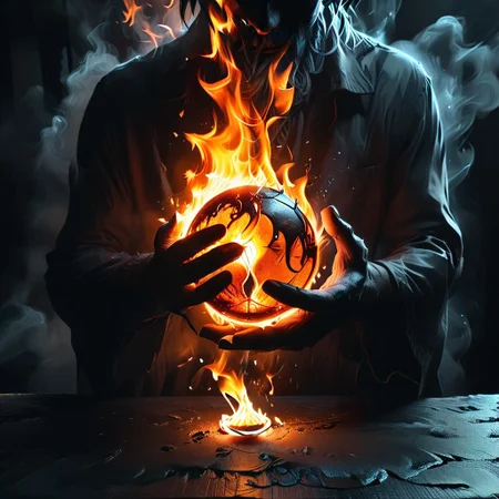 macro close up hand, close-up, <lora:flame silhouette:1>,  <lora:flame:1>, <lora:copax magician:1>, flame,
only hand, no face, no head,
hand with fireball, magic fire ball, fireball, man hend hold fire,
8k, hyperrealism, masterpiece, high resolution, best quality, ultra-detailed, super realistic, Hyperrealistic art, high-quality, ultra high res, highest detailed, lot of details, Extremely high-resolution details, incredibly lifelike, colourful, soft cinematic light,