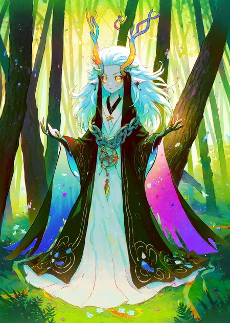 by sannso by wanke,
1girl
extremely beautiful detailed piercing eyes,
1 female druid healing animals in forest. glowing particles, celtic knot, mythical
masterpiece, best quality, high quality, highres, absurdres, very detailed, high resolution, sharp, sharp image, 8k, vivid, colorful, stunning, anime, aesthetic
