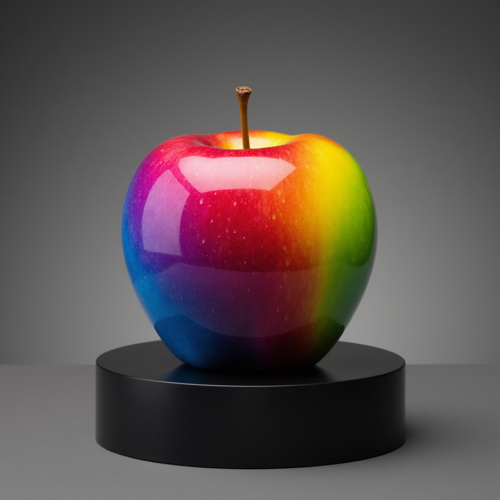 Generation Mode:

flux_txt2img

Positive Prompt:

a solitary rainb0w m0rph apple, glistens colourfully on a matt black pedestal, against a grey gradient background

Model:

FLUX Dev (Quantized) (FLUX)

VAE:

FLUX.1-schnell_ae (FLUX)

Width:

1024

Height:

1024

Seed:

1686180033

Steps:

35

High Resolution Fix Enabled:

false

LoRA:

Flux_Rainbow_Morph (FLUX) - 1