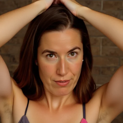 she goes through her hair and moaning invitingly