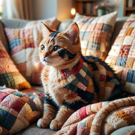 adorable cat in cozy living room, sweet and heartwarming, dreamy, soft light, ptchkrawk <lora:ptchkrawk:1>