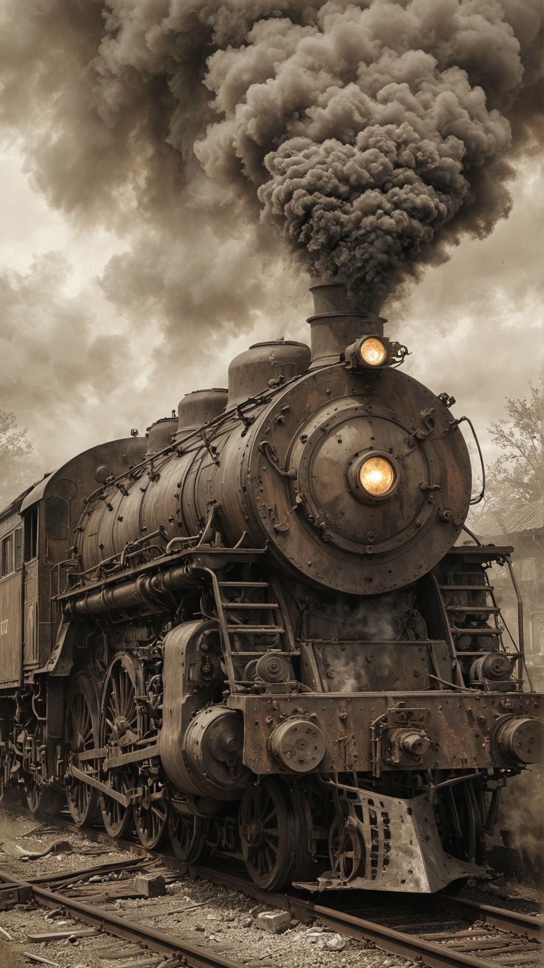 sketch, sepia tones, detailed drawing of a vintage steam locomotive, intricate details, billowing smoke, weathered textures, nostalgic feel, hand-drawn lines, artistic shading, historical significance 
(masterpiece, award winning artwork)
many details, extreme detailed, full of details,
Wide range of colors, high Dynamic
 <lora:add-detail-xl:1> 
<lora:WildcardX-XL-Detail-Enhancer:0.9>
 <lora:zavy-cntrst-sdxl:0.245> dark, chiaroscuro, low-key 
<lora:RMSDXL_Creative:0.24> 
<lora:dvr-lnds-sdxl:0.22> dvr-lnds-sdxl