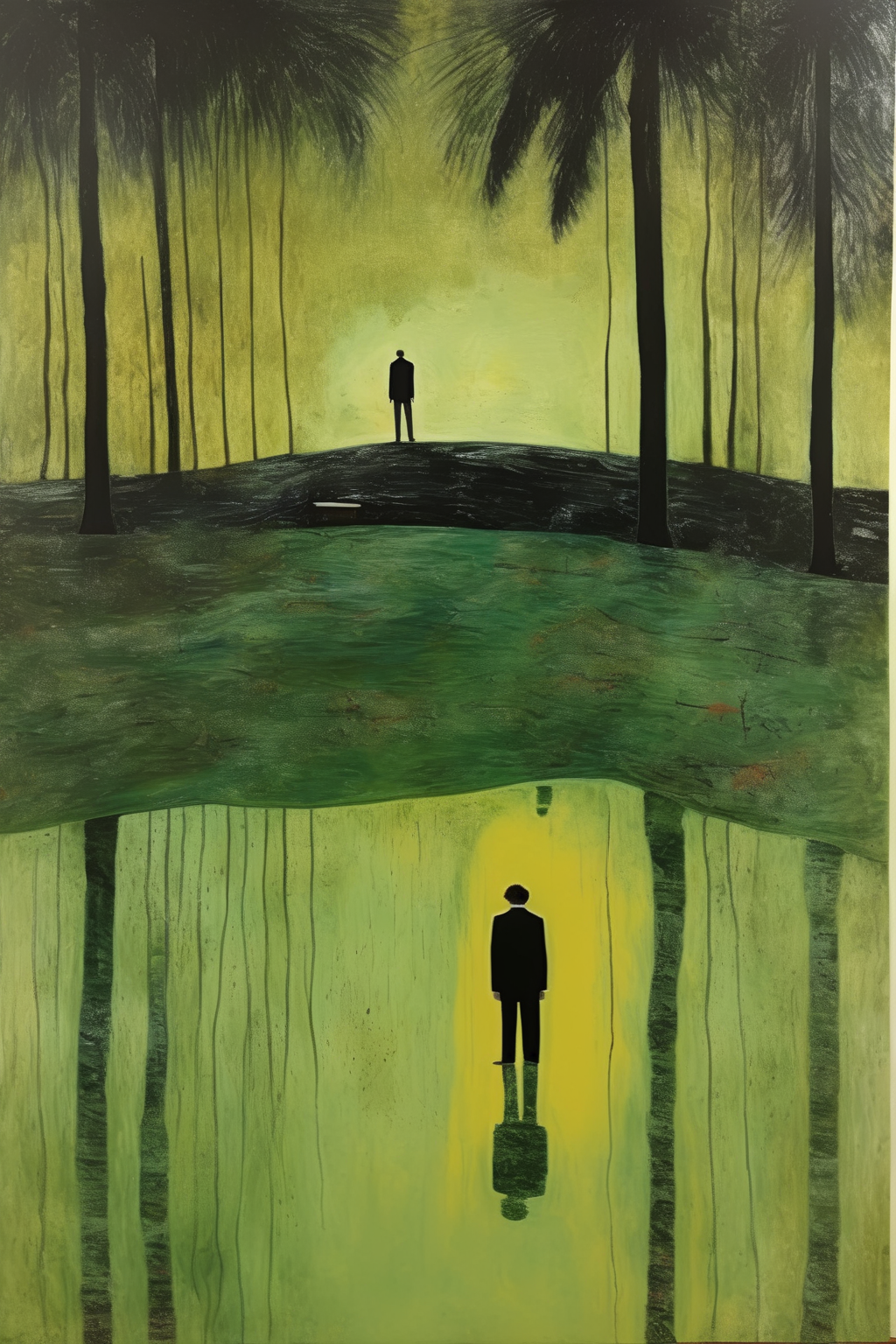 <lora:Peter Doig Style:1>Peter Doig Style - solitude in the style of Peter Doig