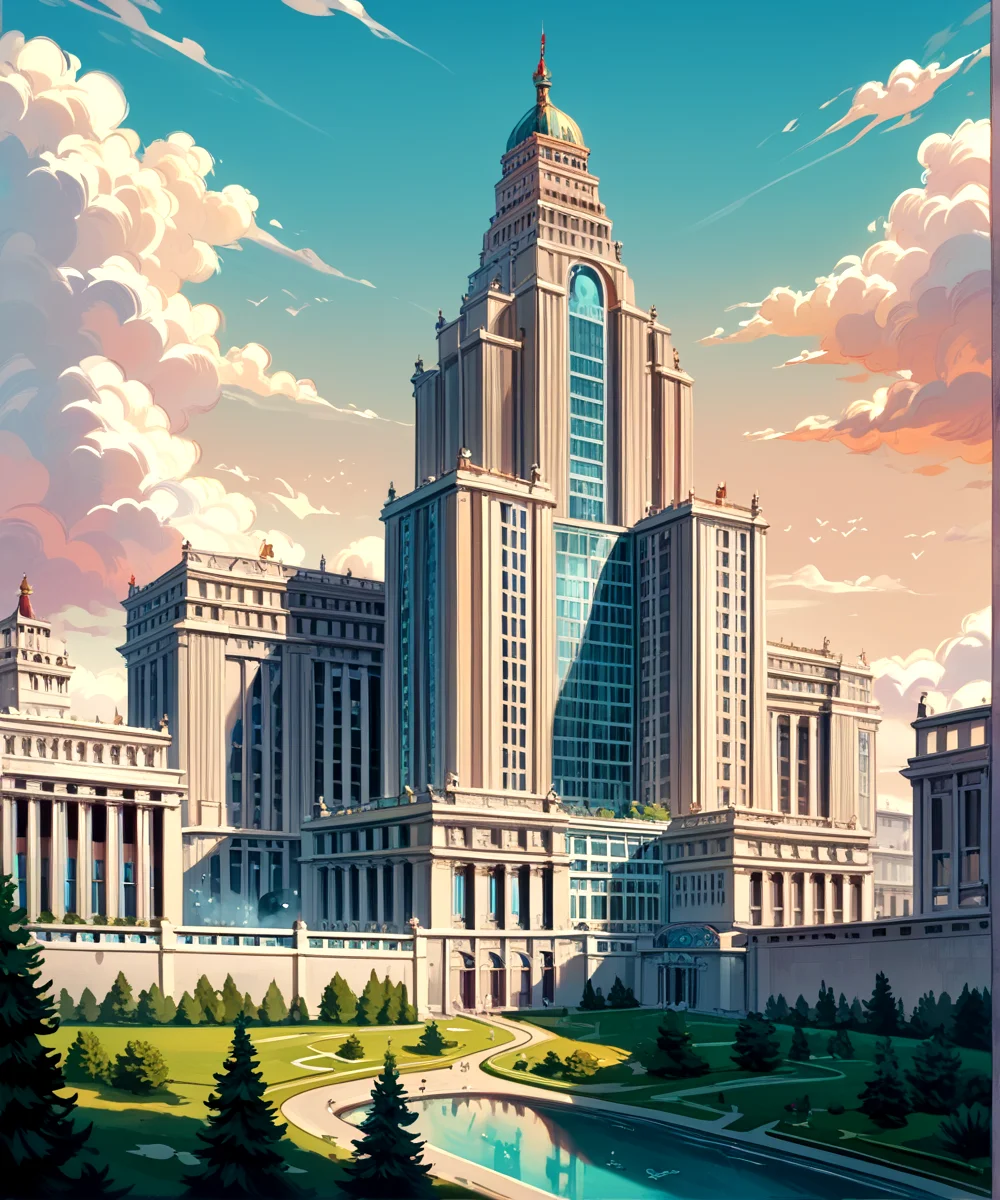 score_9, score_8_up, score_7_up,
<lora:Authoritarian_Architecture_(Architecture)_(Pony)_(AD):0.8> authoritarian, scenery, building, city, cityscape, architecture, monumental architecture,
8K, In'ei, chiaroscuro, soft natural volumetric cinematic perfect light, perfect depth of field shot, ray tracing, photometry, beautiful, subsurface scattering, idealized modern city, wide beautiful boulevards, busy city center, parks and manicured lawn areas, large parks, plazas, skyscrapers, hyper detailed, art by Thomas Kinkade, detailed background, detailed photographic fluffy anime clouds, Unreal Engine, CGI render, absurdly detailed, modern era photograph, masterclass oil painting,
BREAK zPDXL, zPDXLxxx, <lora:wowifierXL:0.2> art by mooncryptowow <lora:sdxl_lightning_8step_lora:0.4> <lora:detailed_notrigger:0.5>