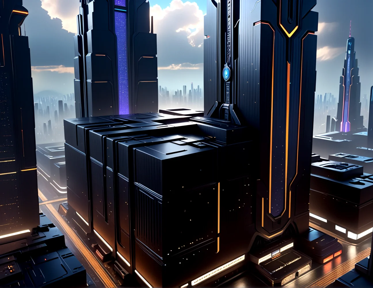 score_9, score_8_up, score_7_up,
<lora:Dystopian_Future_(Architecture)_(SDXL)_(AD):1> Dystopian Future, monumental architecture, architecture, city, cityscape, scenery, building, skyscraper, future, scifi, science fiction,
8K, In'ei, chiaroscuro, rim lighting, perfect depth of field shot, beautiful, sharp focus, crisp details, subsurface scattering and reflections, god rays, ray tracing,
idealized city, wide boulevards, busy city center, large plazas, plazas, photographic anime clouds and haze, dark rainy overcast skies, black clouds, abysmal haze, photographic realism, buildings, skyscrapers, metropolis, 8K CGI render, oppressive scale of architecture, black titanium, science fiction masterpiece,
BREAK zPDXL, zPDXLxxx, <lora:sdxl_lightning_8step_lora:0.4> <lora:detailed_notrigger:0.5>