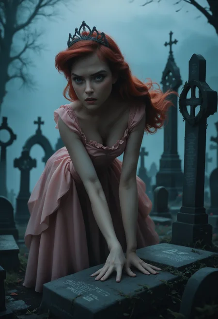 score_9, score_8_up, score_7_up, 1girl, disney, little mermaid, ariel, pink dress, tiara, legs, leaning forward, action shot, light drizzle, gloomy, cartoon, gy4rd.safetensors, <lora:gy4rd.safetensors:1.0>
