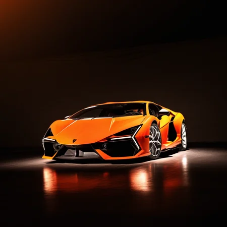 Lamborghini, hypercar, Orange, soft light grey color, pearl white