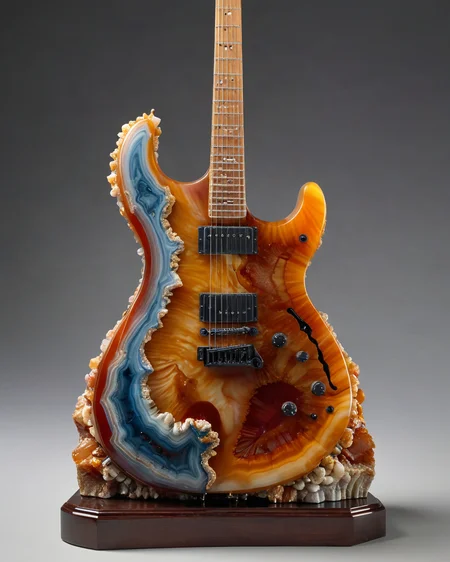an six-string electric guitar carved into a large block of agate, <lora:add-detail-xl:1.0>, <lora:xl_more_art-full_v1:0.5>,