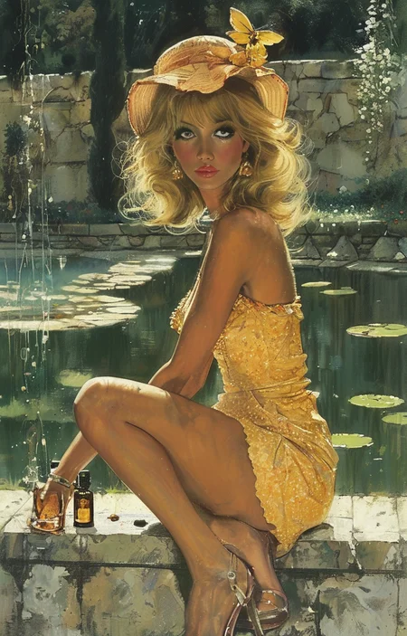 masterpiece,best quality,<lora:tbh298-sdxl:0.9>,illustration,style of Robert McGinnis
A bottle of perfume in garden