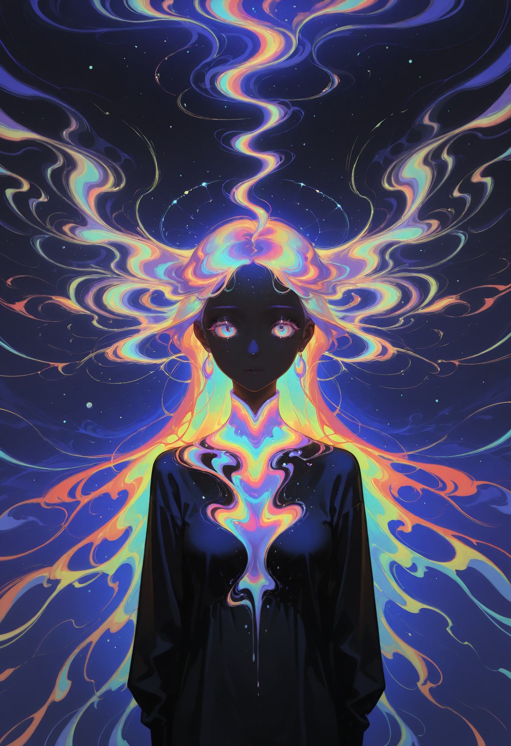 thermal, bright colors,abstract,solo,1girl,