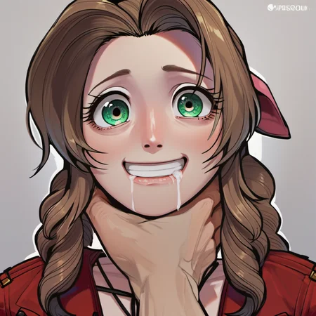 score_9, score_8_up, score_7_up, score_6_up, score_5_up, score_4_up,
1girl, 1boy, pov, choking with both hands, looking at viewer, grin, wide-eyed, drooling,
aerith gainsborough, 
<lora:ponyxl-choking-concept-v03:1>