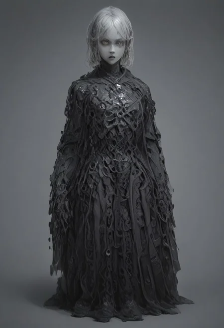 Full body portrait, angry expression, looking at camera,  standing, feet visible.
man, tall smart person, royal soldier, royal military, regal being,
ornate uniform, (white and gold porcelain royal celestial clothes), holding scifi weapon, mechwear, commando uniform, crystal details in armor, crystal ornate earrings, crystal jewelry, ornate fractal face mask, ornate gold dainty details fractal armor,
((((crystallization of the face)))), teeth made of quartz, ((((eyes made of ulexite)))), hair made of Fanlike acicular-fibrous crystal groups, thin crystal hair, flowing white fractal hair, large perfect eyes, crystal iris, eyes made of crystal, ((white porcelain skin)), (white_skin), glowing clear eyes, celestial eyes,  interweaving techno-anatomical and fractal elements, Ellen Jewett's intricate sculptural craftsmanship, no eyebrow hair,
dynamic lighting highlighting multifaceted textures, cinematic post-processing for an exquisite visual narrative, breathtaking surreal masterpiece,
sci-fi royal palace setting, single source lighting, low light setting, dark room, intense lighting,
