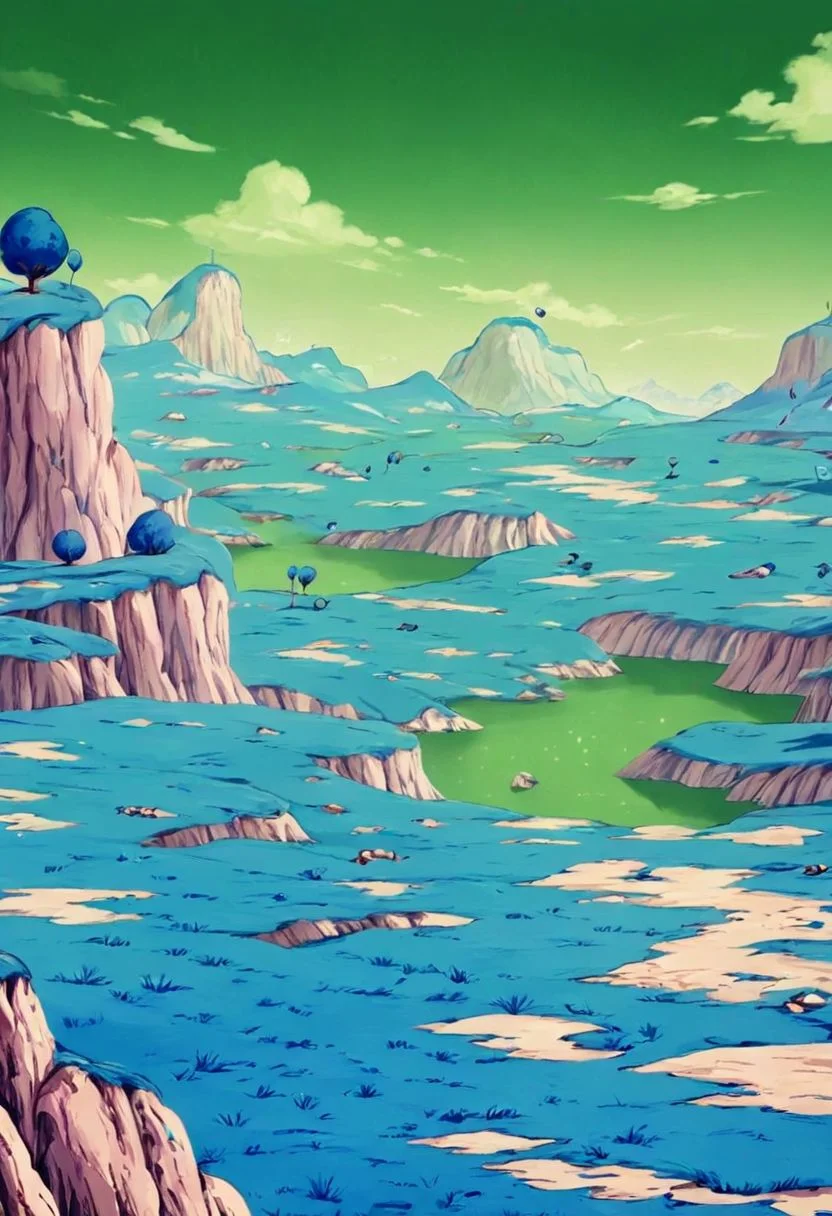 Create a Namek Background ,masterpiece, ultra detailed, 8k, highly quality