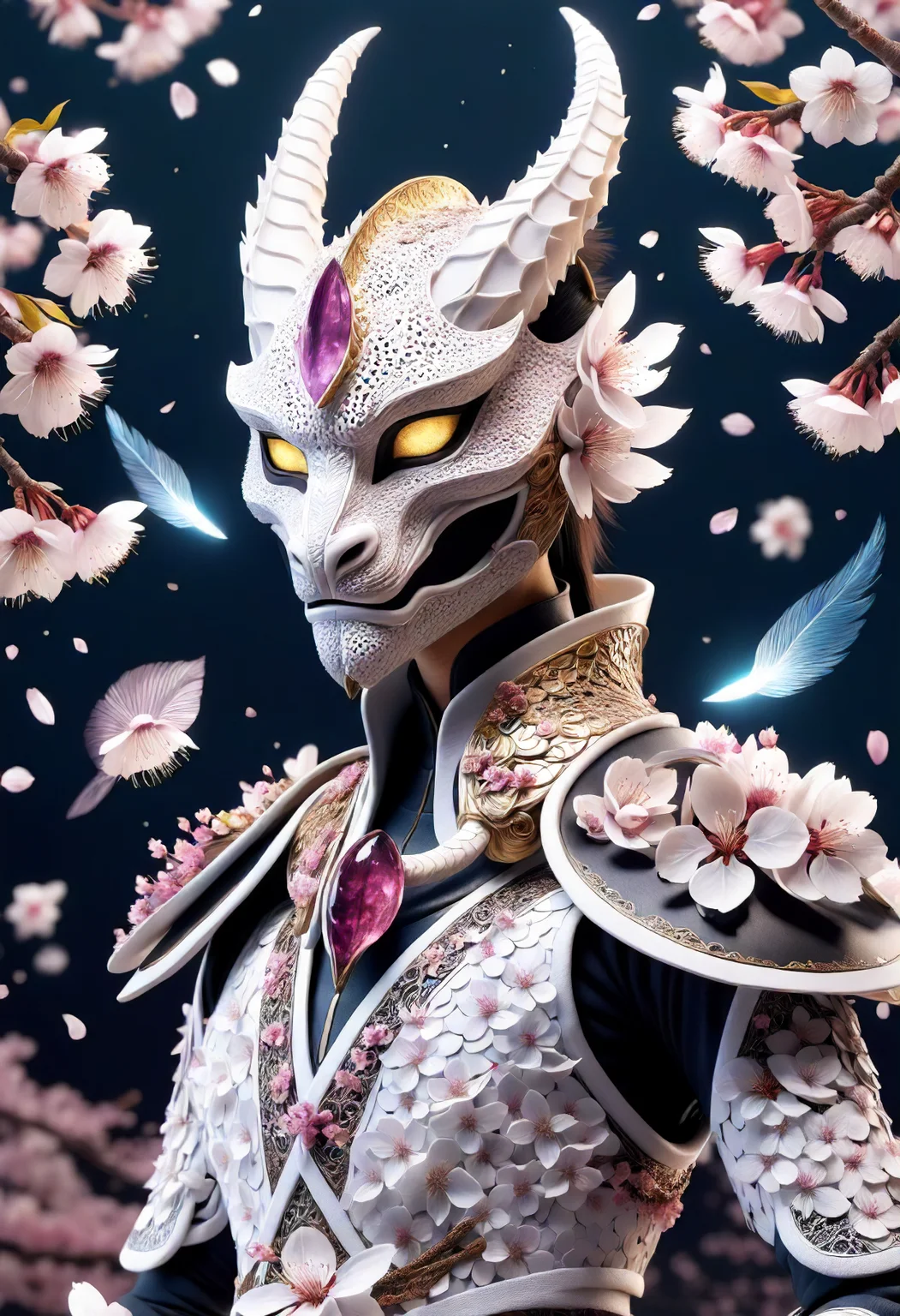 DonMS4kur4XL, sakura blossoms, female female dragonborn, female human with dragonic characteristics, scaled skin, slitted pupils, crest, , sense of mystique and hidden power, wise, golden age, pear-shaped, native hawaiian, brown eyes, aquiline nose, receding chin with cleft, v-shaped jaw, prominent forehead, round face shape, , jet black bob cut hair, annoyance, sorting magical ingredients with precision, preparing spell components, wearing magician robes, feathered headband, diving mask pulse ( garnet red enthrall drifting pentagon eternity dotted lines liquid crystal laser cutter (for laser engraving and cutting) wave propagation illusionary northern lights magic:1.0), symbolic enchantment, tracing magical symbols in the air, otherworldly glow <lora:myLora\DonMS4kur4XL-000006:0.8>